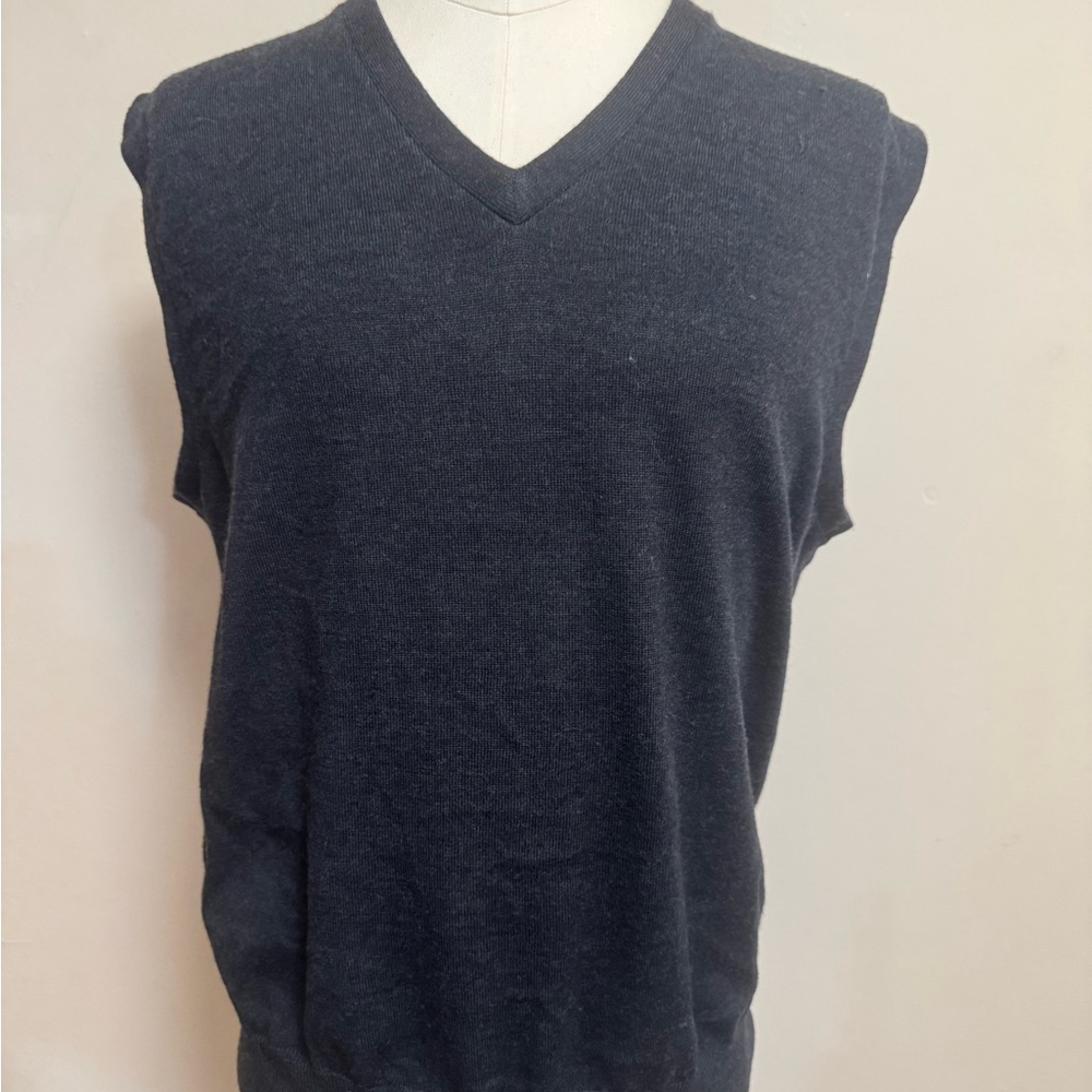 J. Crew Men's Dark Gray V-Neck Sweater Vest